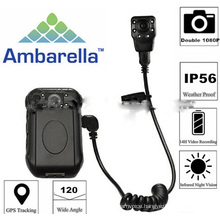 Dual camera security wireless police gps wearable CCTV police video body worn camera